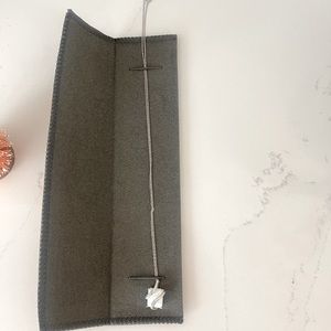 NEW, Sterling Silver Opal Drop Necklace With Rhinestones